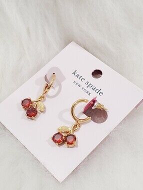 Kate Spade NY SUNDAE Cherry Huggie Earrings